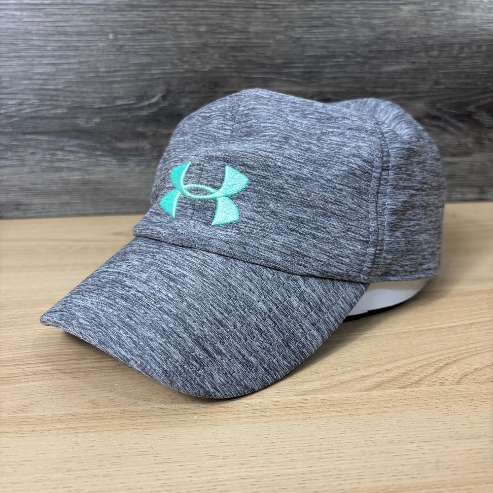 Under Armour Hat Cap Strap Back Womens Gray Heather Run Running Athletic Gym
